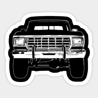 White 1977 F150 Ranger XLT Sketch Art Sticker